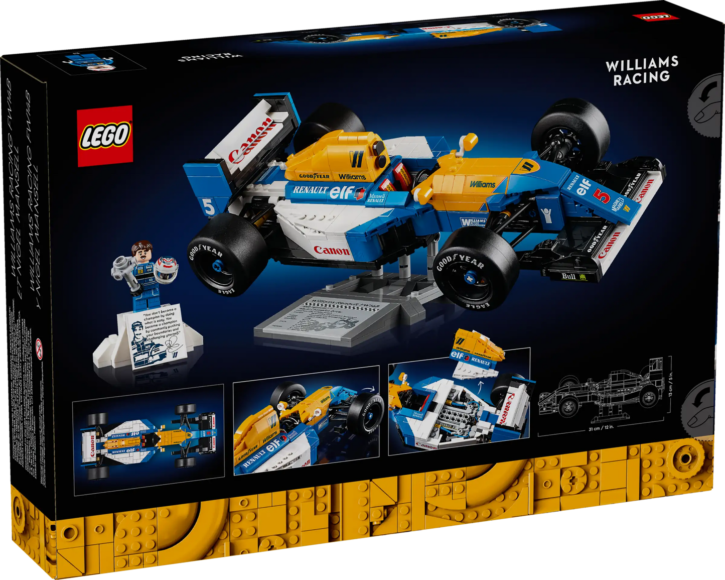 LEGO Icons 10353 Williams Racing FW14B & Nigel Mansell