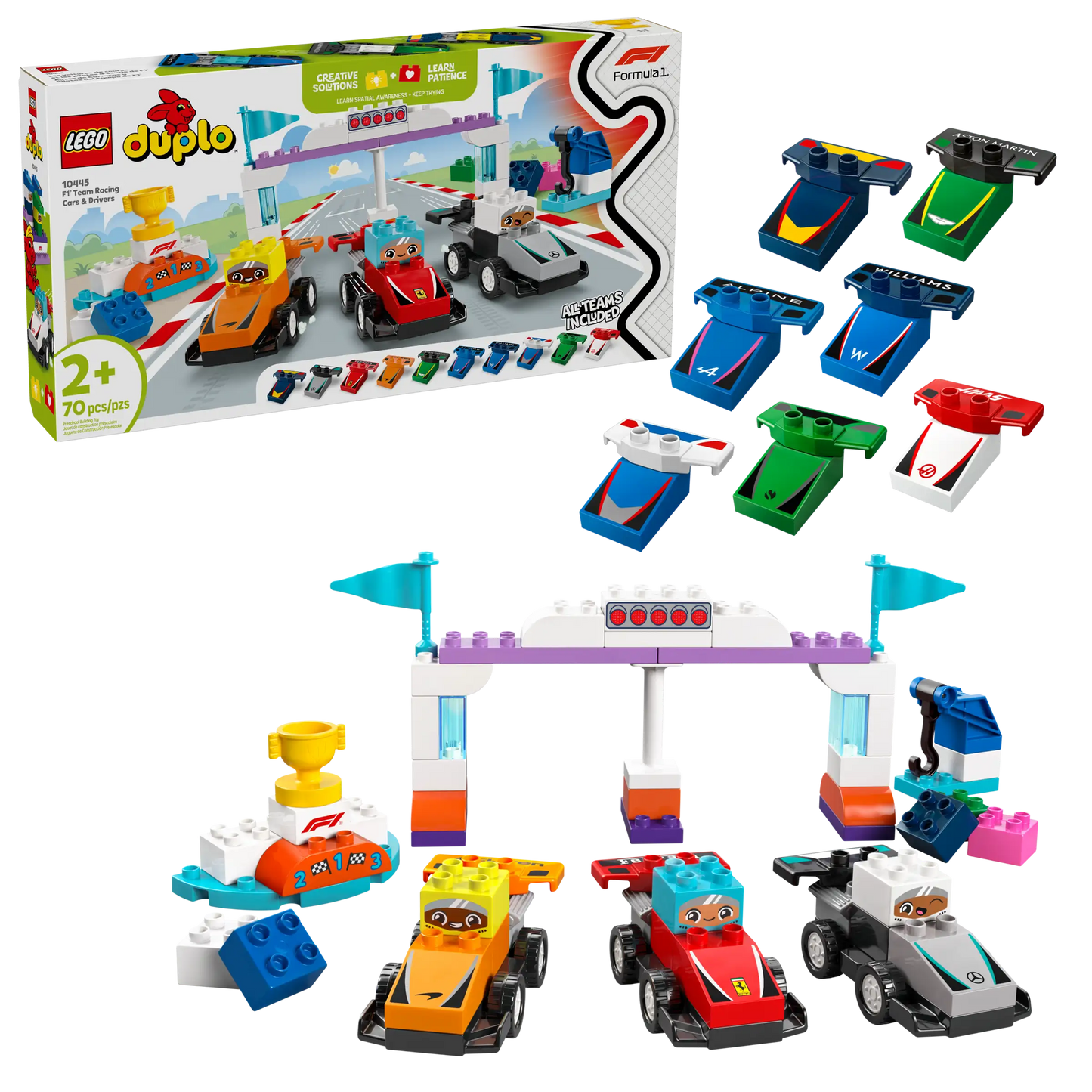 LEGO Duplo 10445 F1 Team Racing Cars & Drivers