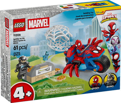 LEGO Marvel 11206 Spidey on his Motorcycle vs. Rhino