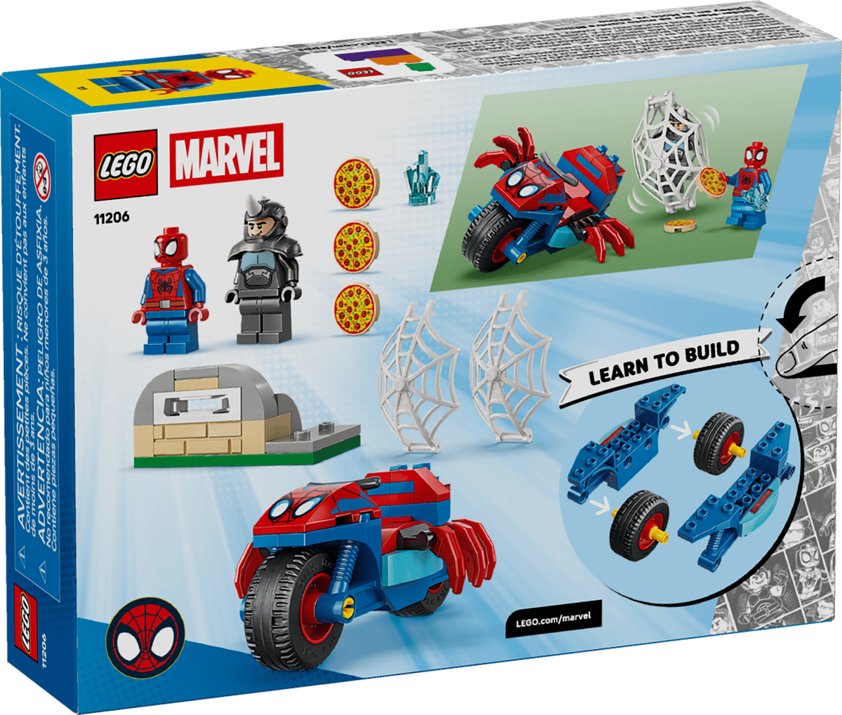 LEGO Marvel 11206 Spidey on his Motorcycle vs. Rhino