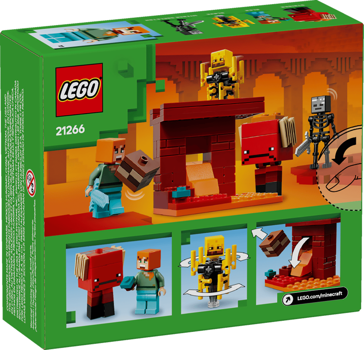 LEGO Minecraft 21266 The Nether Lava Battle