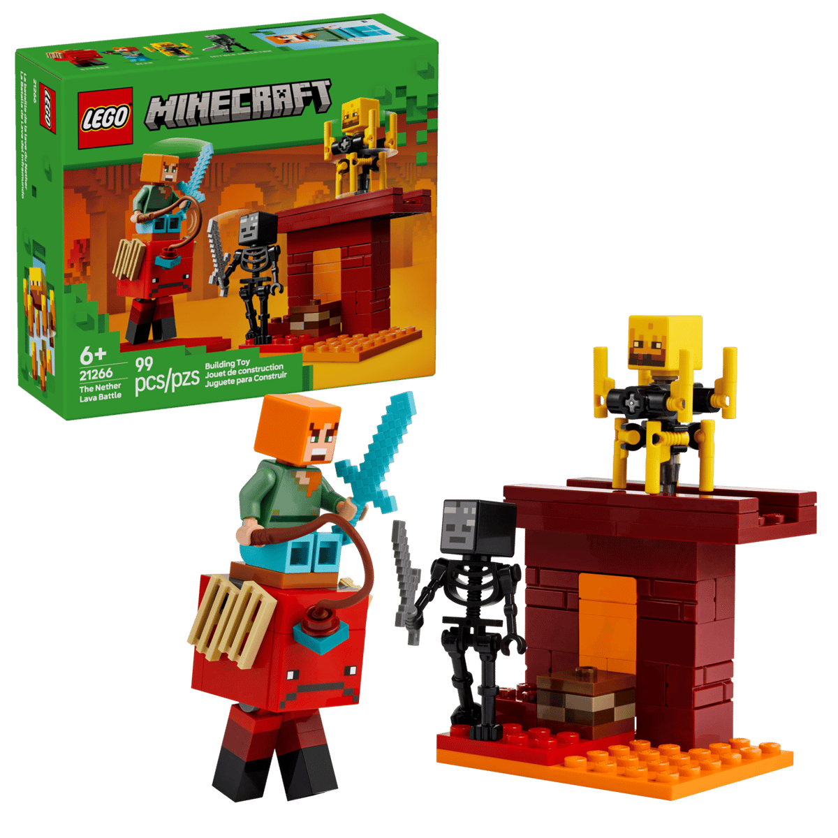 LEGO Minecraft 21266 The Nether Lava Battle