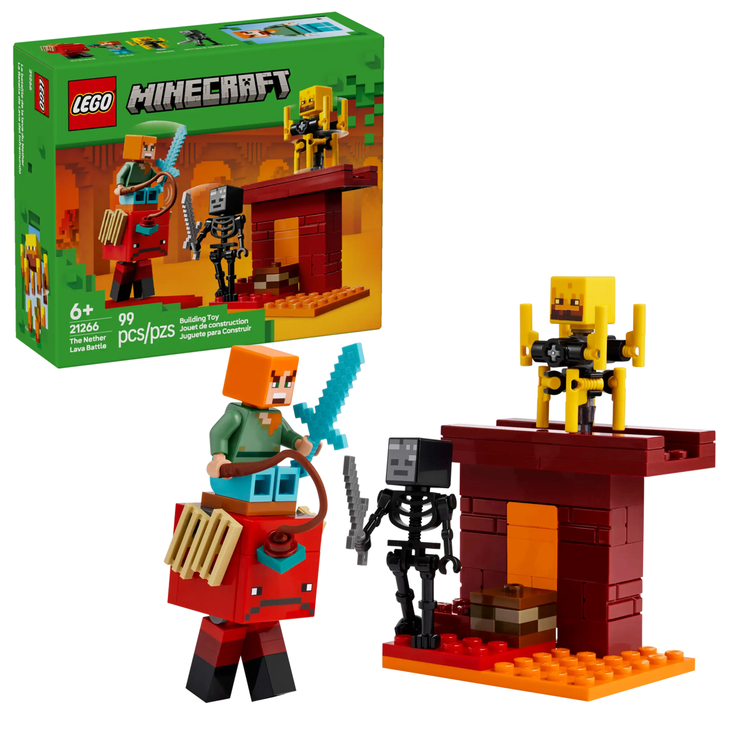 LEGO Minecraft 21266 The Nether Lava Battle