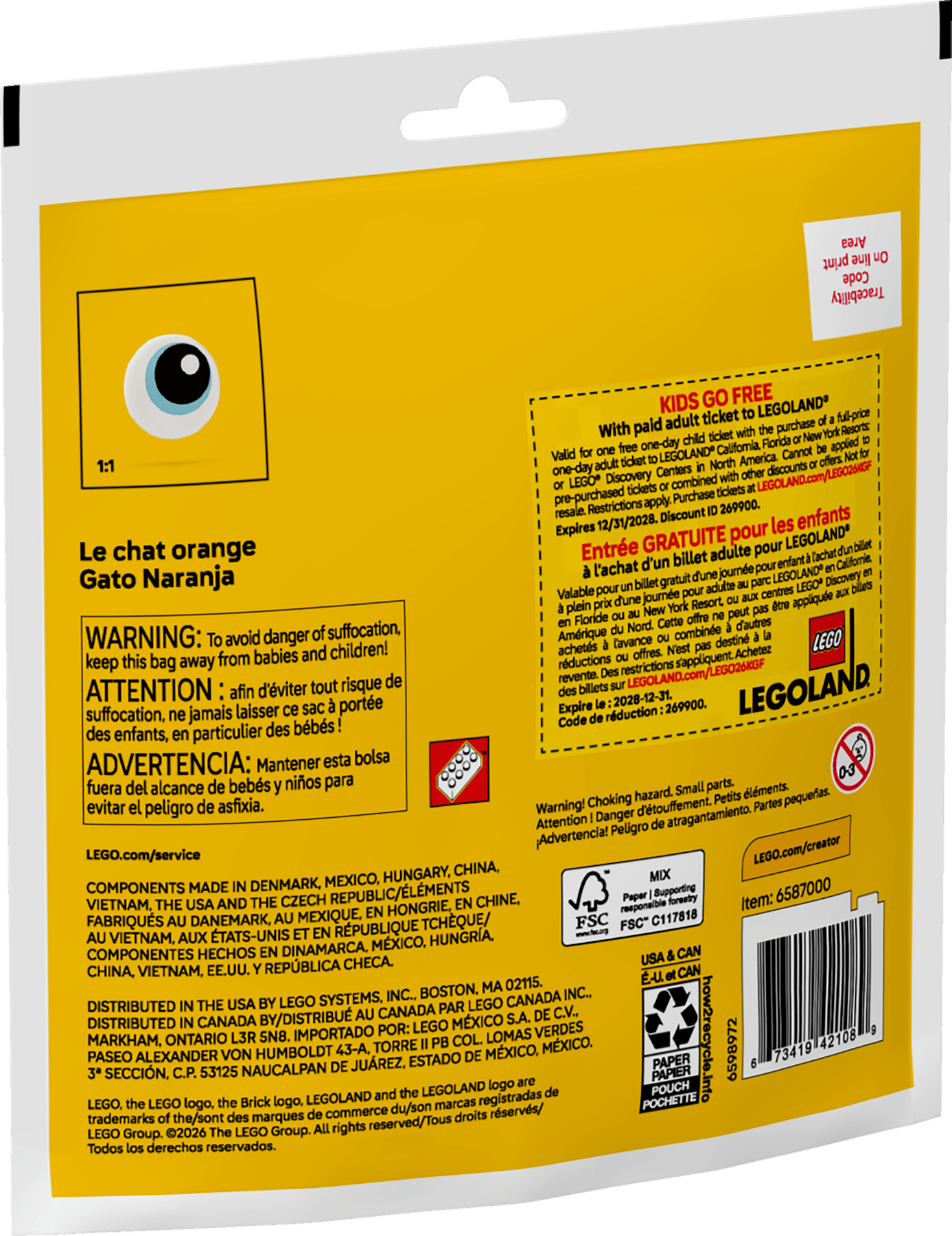 LEGO Creator 3in1 30714 Orange Cat