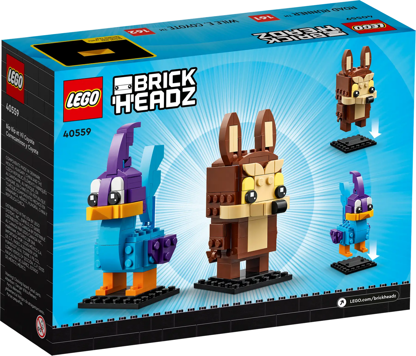 LEGO BrickHeadz: Looney Tunes 40559 Road Runner & Wile E. Coyote