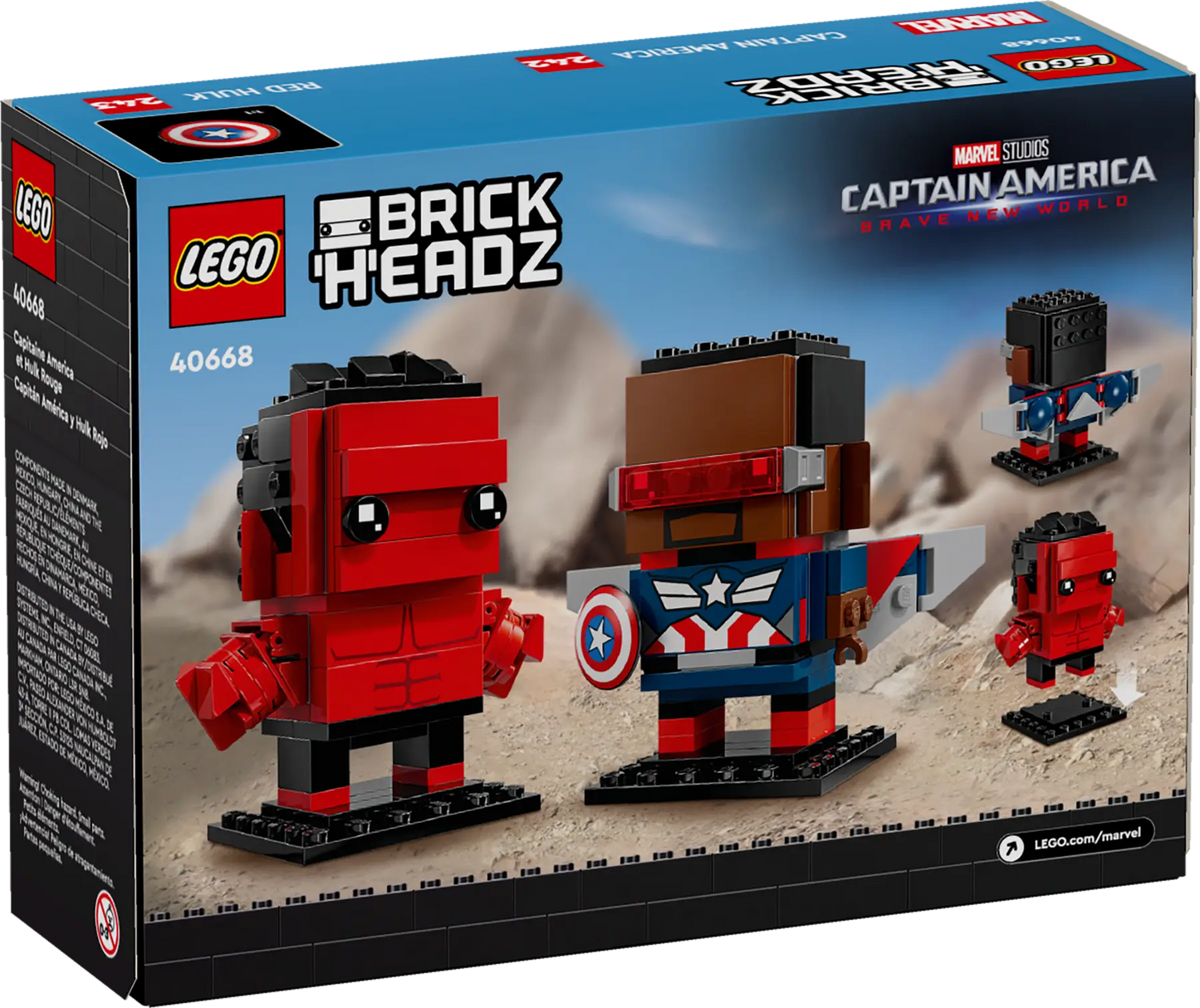 LEGO BrickHeadz: Marvel 40668 Captain America & Red Hulk