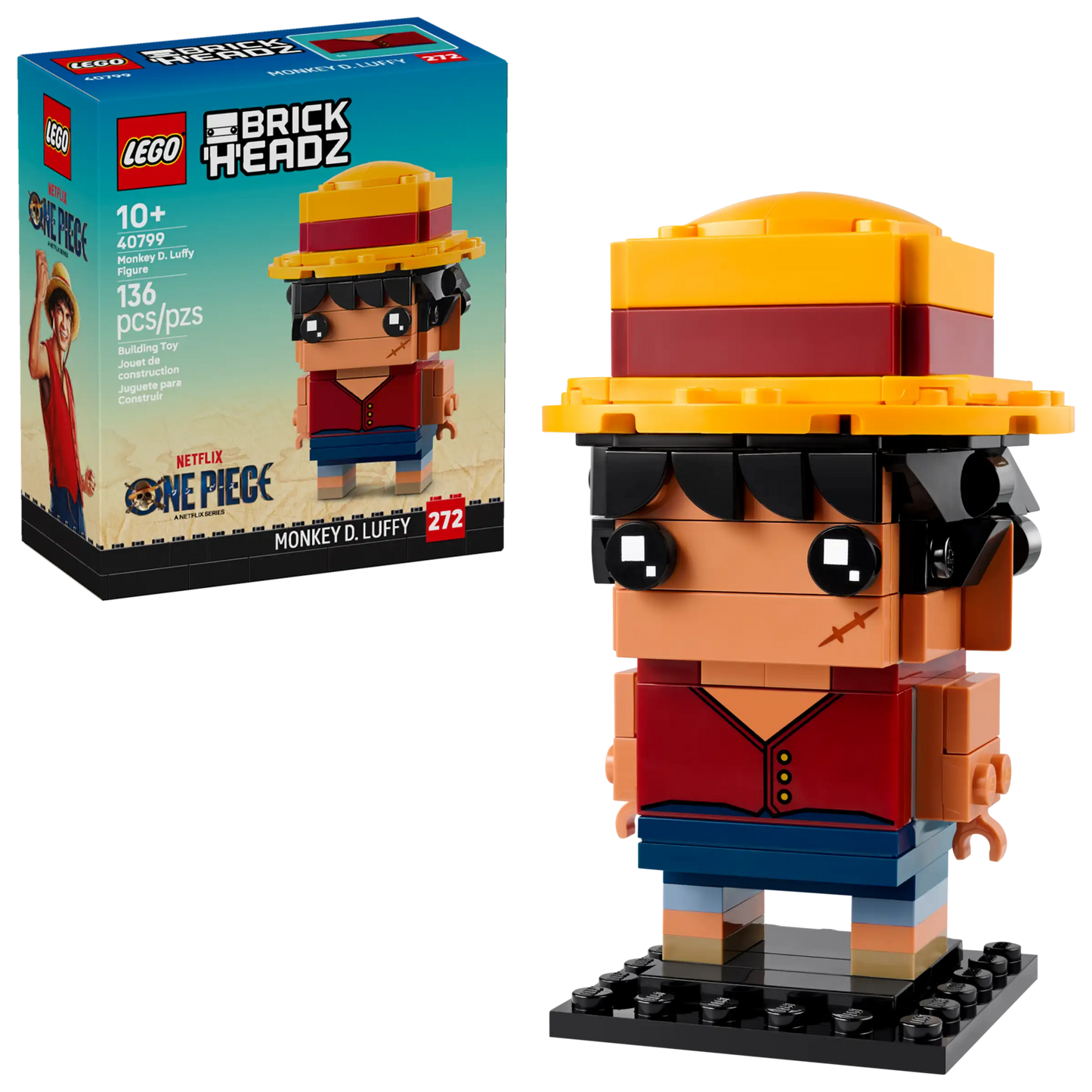 LEGO BrickHeadz: One Piece 40799 Monkey D. Luffy Figure