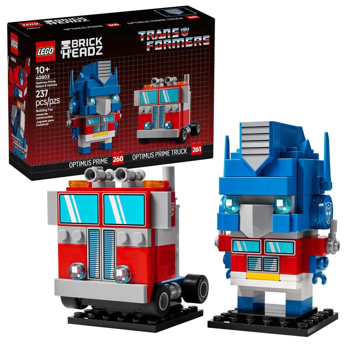 LEGO BrickHeadz 40803 Optimus Prime Robot & Vehicle