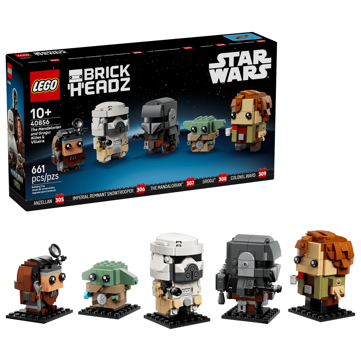 LEGO BrickHeadz 40856 The Mandalorian and Grogu: Allies & Villains
