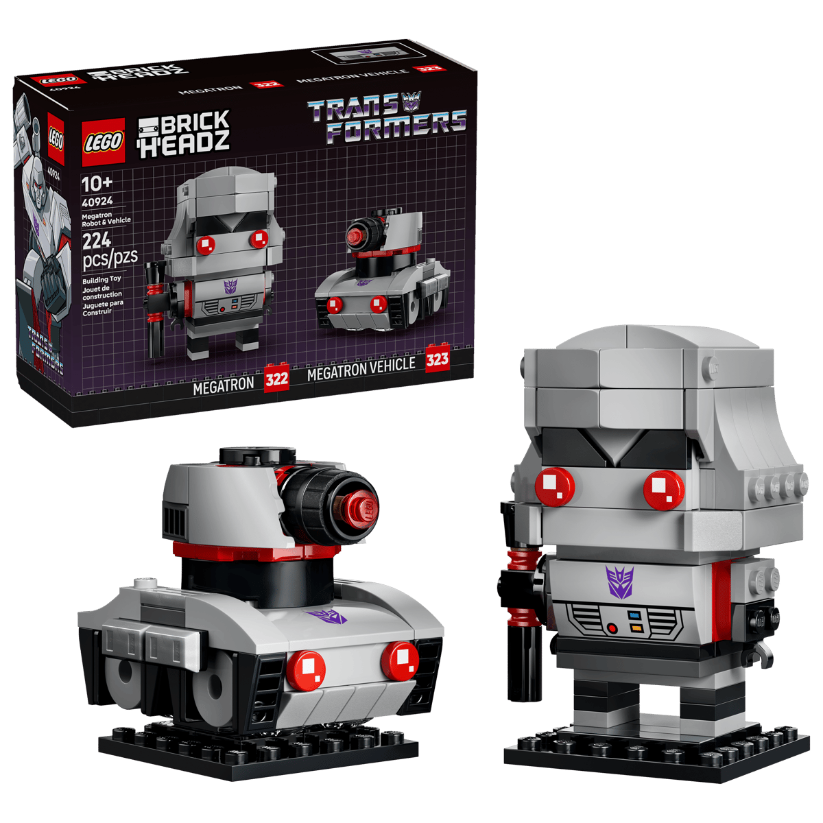 LEGO BrickHeadz 40924 Megatron Robot & Vehicle