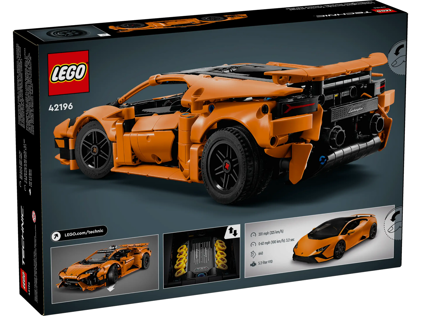 LEGO Technic 42196 Lamborghini Huracán Tecnica Orange
