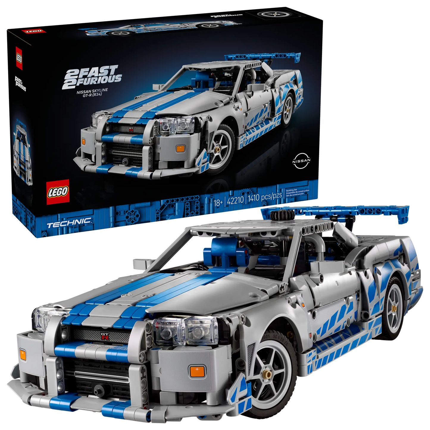 LEGO Technic 42210 2 Fast 2 Furious Nissan Skyline GT-R (R34) Car