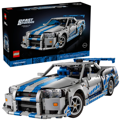 LEGO Technic 42210 2 Fast 2 Furious Nissan Skyline GT-R (R34) Car