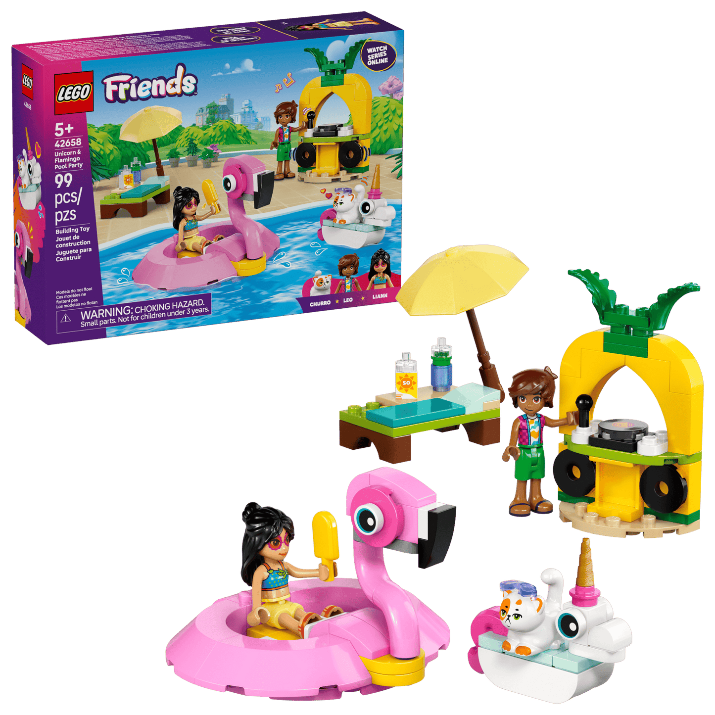 LEGO Friends 42658 Unicorn & Flamingo Pool Party