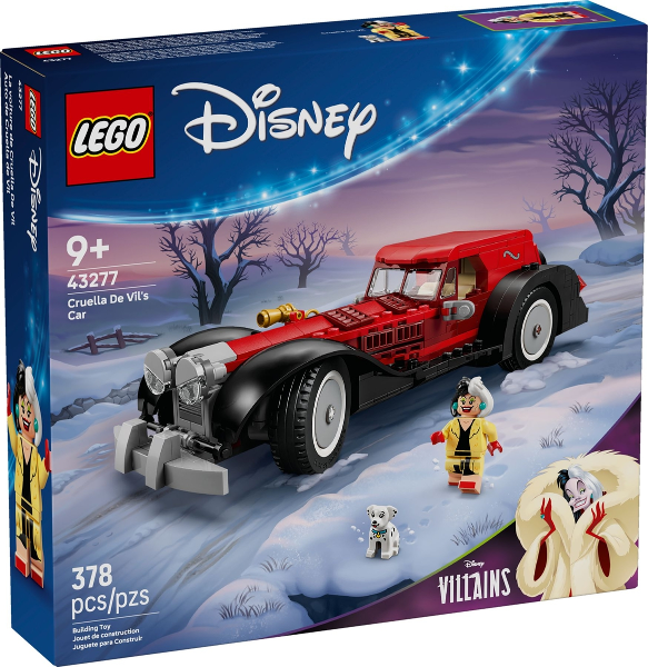 LEGO Disney 43277 One Hundred and One Dalmatians Cruella De Vil's Car