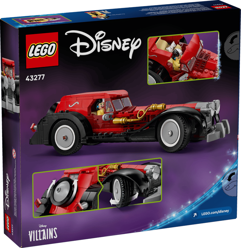 LEGO Disney 43277 One Hundred and One Dalmatians Cruella De Vil's Car