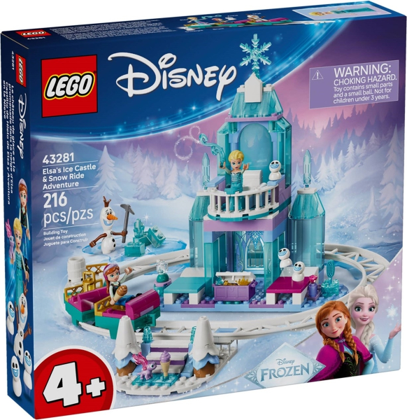 LEGO Disney 43281 Frozen Elsa's Ice Castle & Snow Ride Adventure