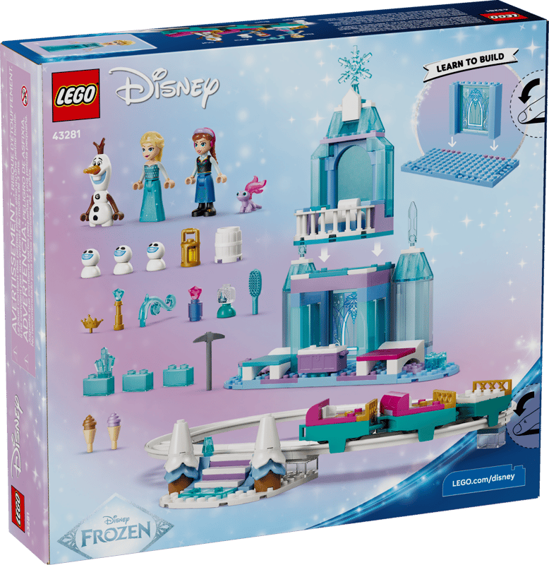 LEGO Disney 43281 Frozen Elsa's Ice Castle & Snow Ride Adventure