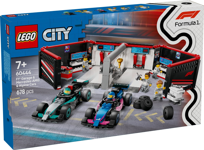 LEGO City 60444 F1 Garage & Mercedes-AMG & Alpine Cars