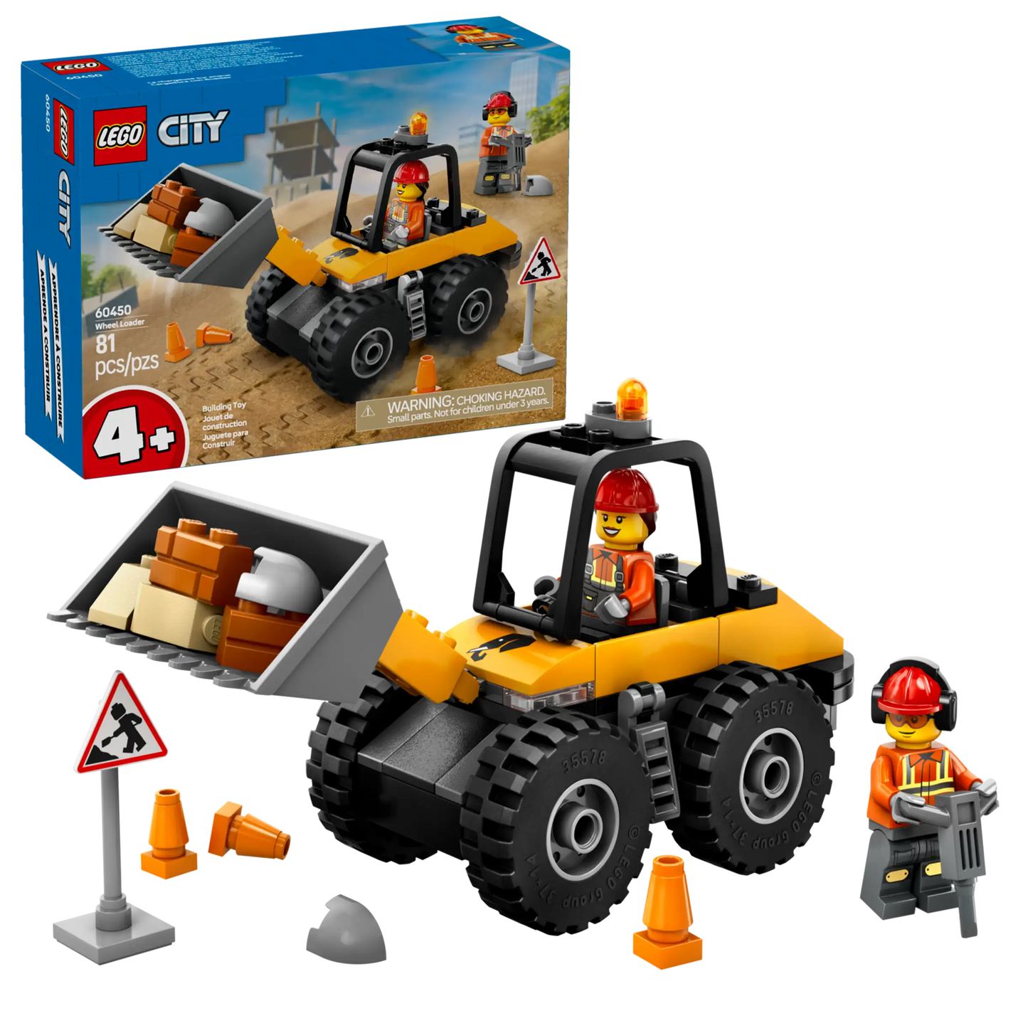 LEGO City 60450 Yellow Construction Wheel Loader