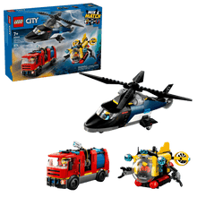 LEGO City 60462 Helicopter, Fire Truck & Submarine Remix