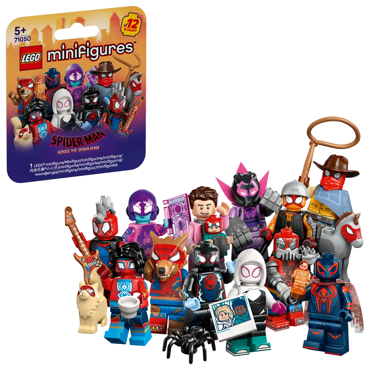 LEGO Minifigures 71050 Spider-Man: Across the Spider-Verse Complete Set (12 Minifigures)