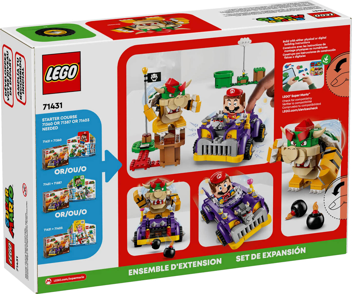 LEGO Super Mario 71431 Bowser's Muscle Car Expansion Set
