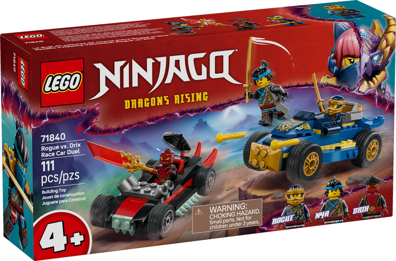 LEGO Ninjago 71840 Rogue vs. Drix Race Car Duel