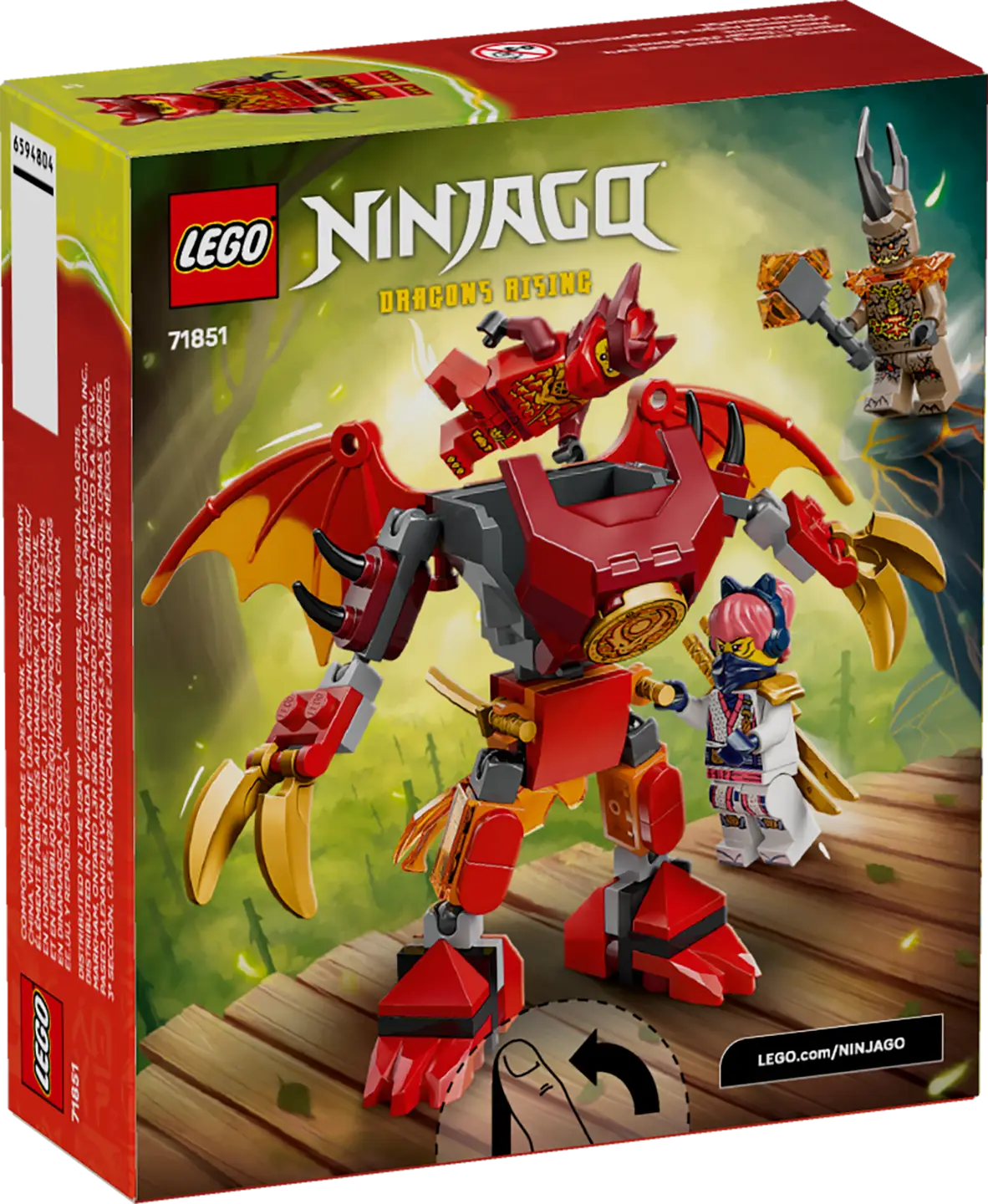 LEGO Ninjago 71851 Kai's Dragon Mech Battle Pack