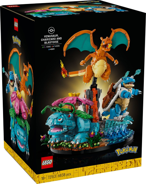 LEGO Pokemon 72153 Venasuar, Charizard and Blastoise