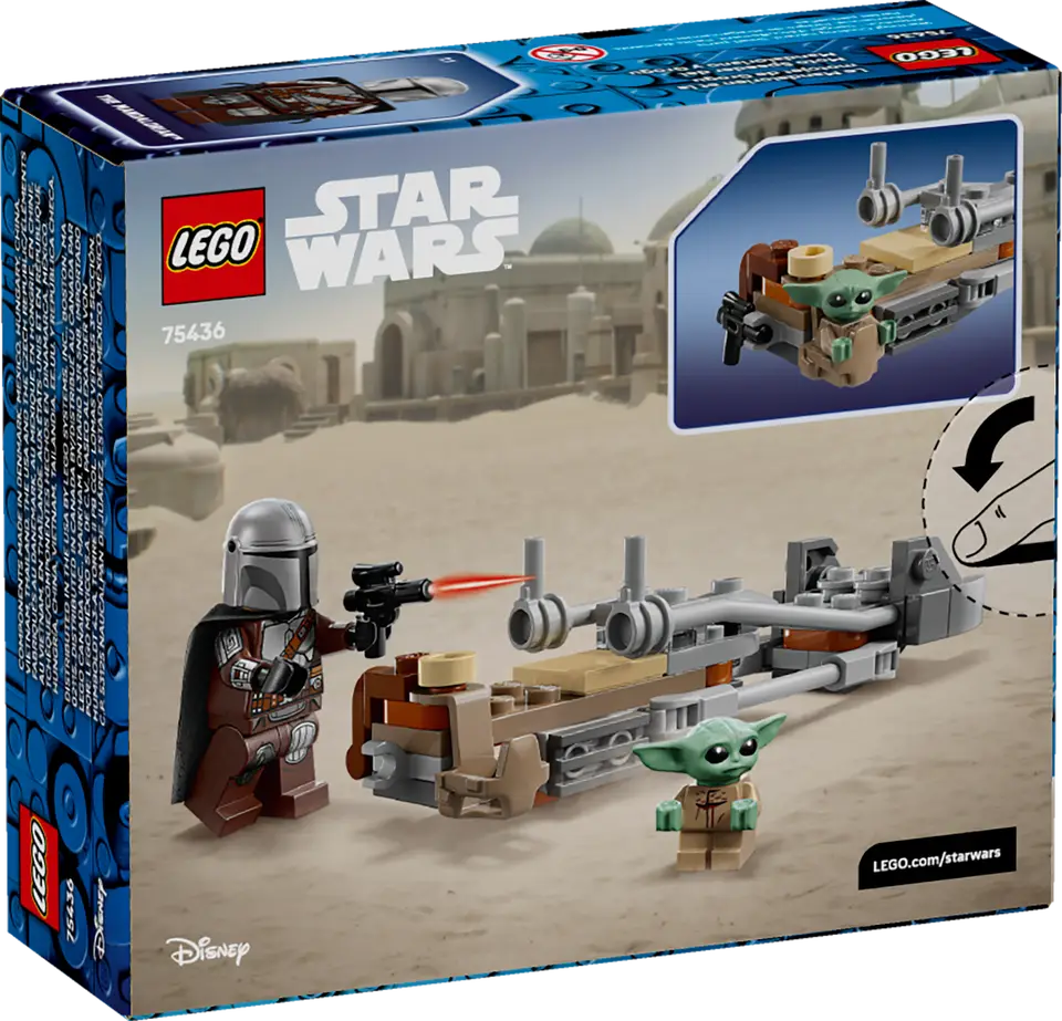 LEGO Star Wars 75436 The Mandalorian & Grogu's Speeder Bike