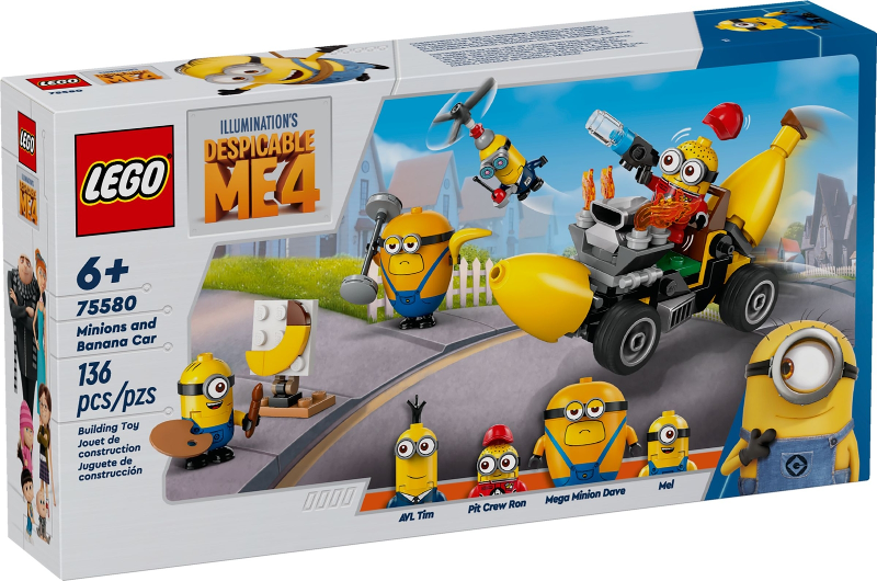 LEGO Despicable Me 4 75580 Minions and Banana Car