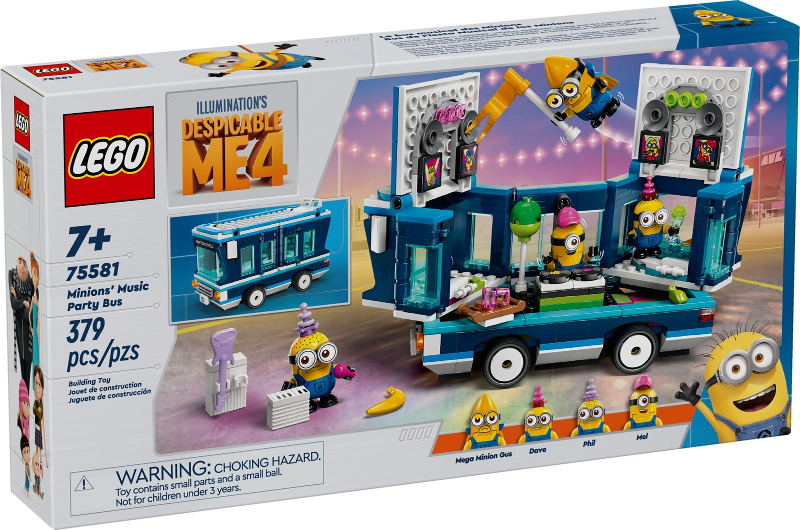 LEGO Despicable Me 4 75581 Minions' Music Party Bus