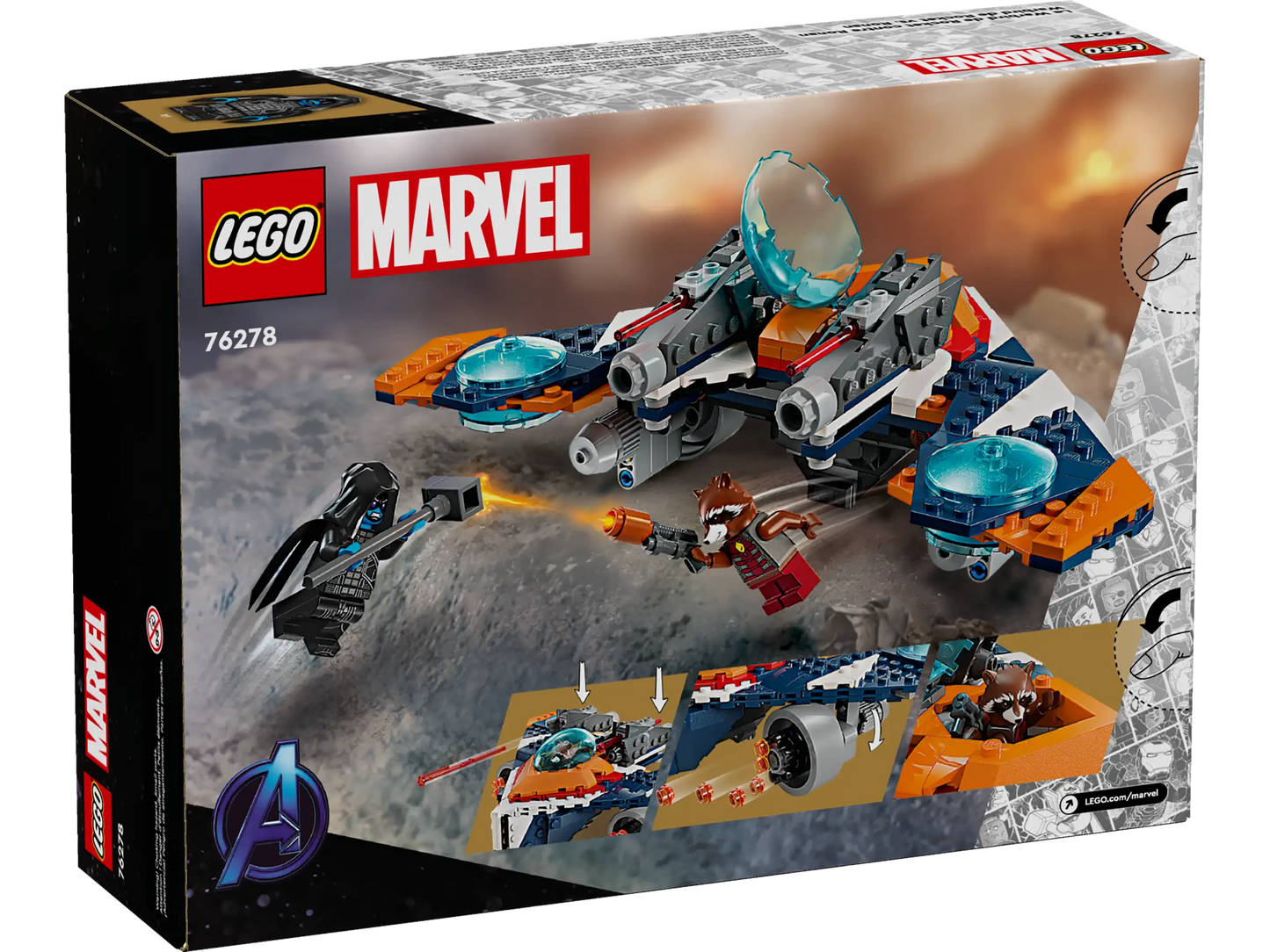LEGO Marvel 76278 Rocket's Warbird vs. Ronan