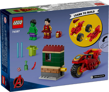 LEGO Marvel 76287 Iron Man with Bike and The Hulk
