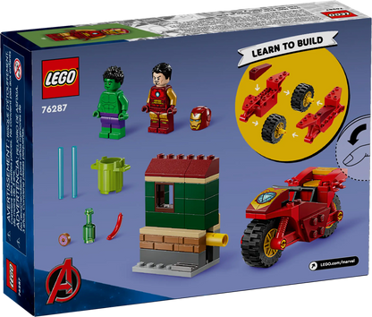 LEGO Marvel 76287 Iron Man with Bike and The Hulk
