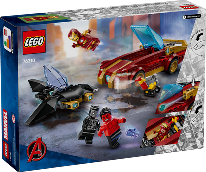 LEGO Marvel 76310 Iron Man Car & Black Panther vs. Red Hulk