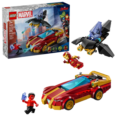 LEGO Marvel 76310 Iron Man Car & Black Panther vs. Red Hulk
