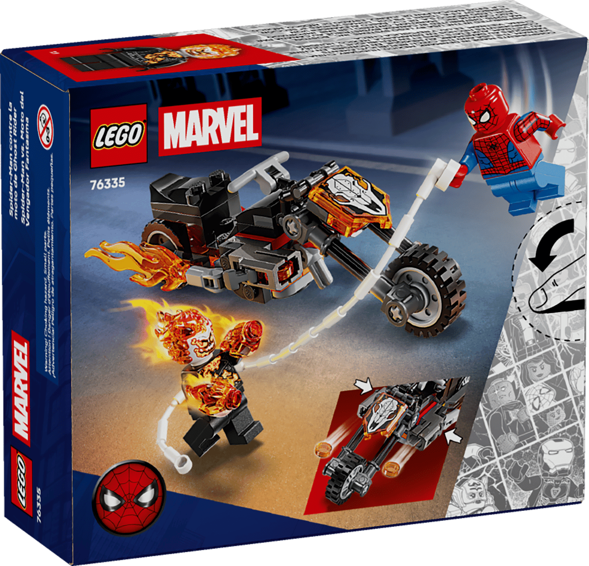 LEGO Marvel 76335 Spider-Man Vs. Ghost Rider Motorcycle