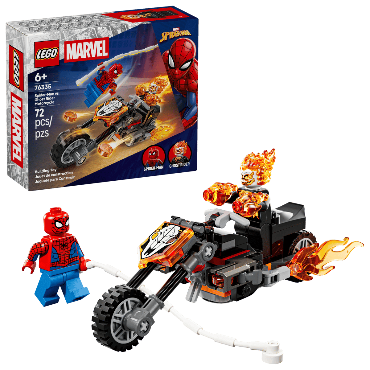 LEGO Marvel 76335 Spider-Man Vs. Ghost Rider Motorcycle