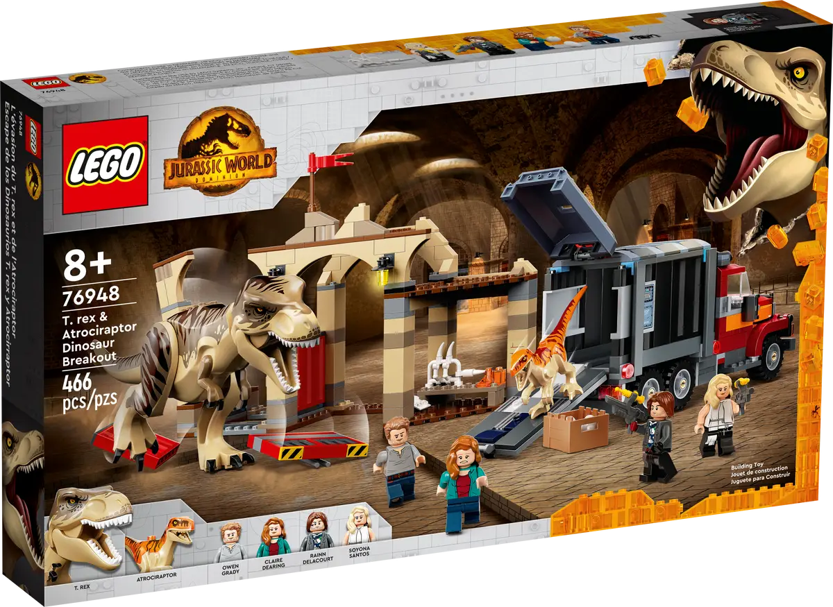 LEGO Jurassic World 76948 T.Rex & Atrociraptor Dinosaur Breakout