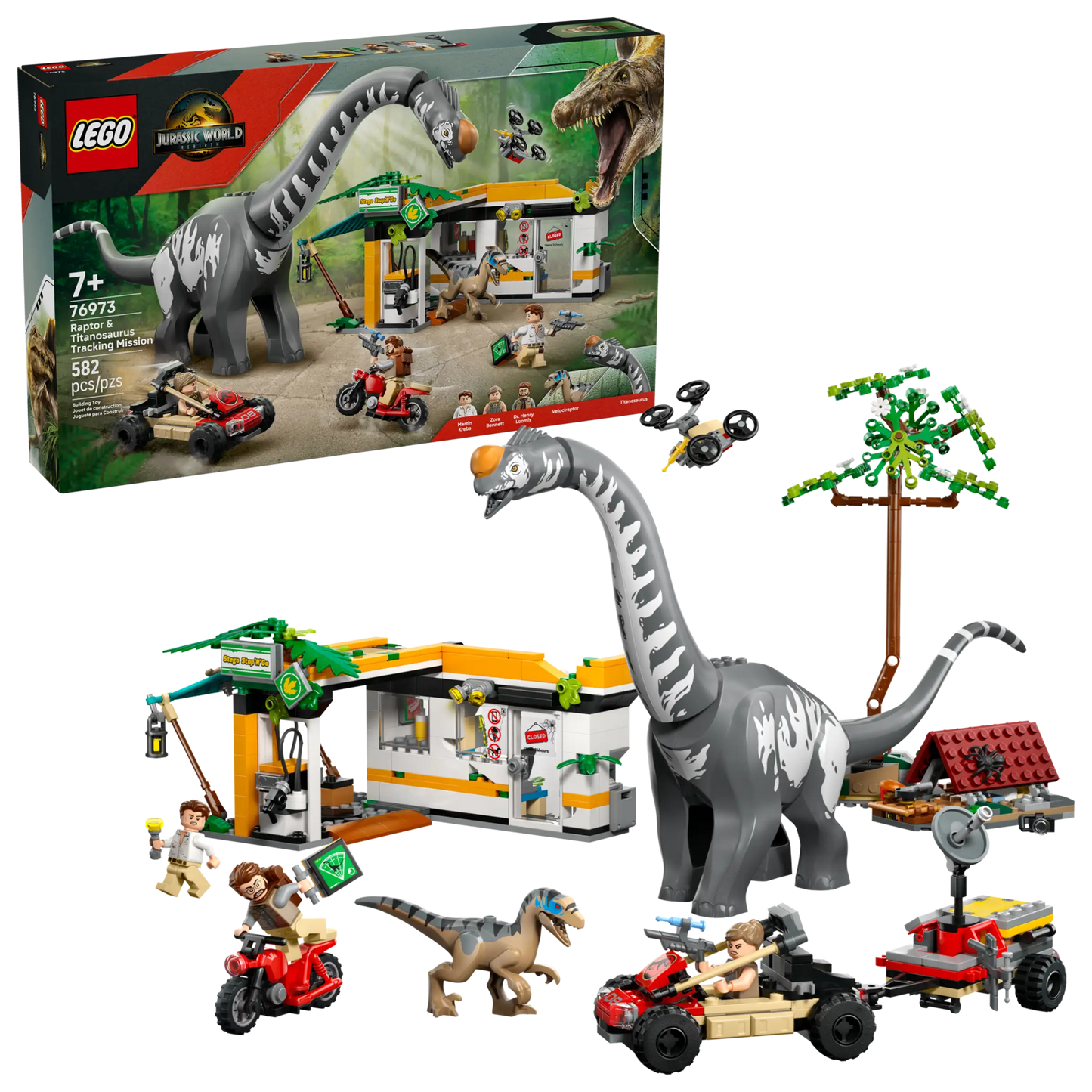 LEGO Jurassic World 76973 Raptor & Titanosaurus Tracking Mission