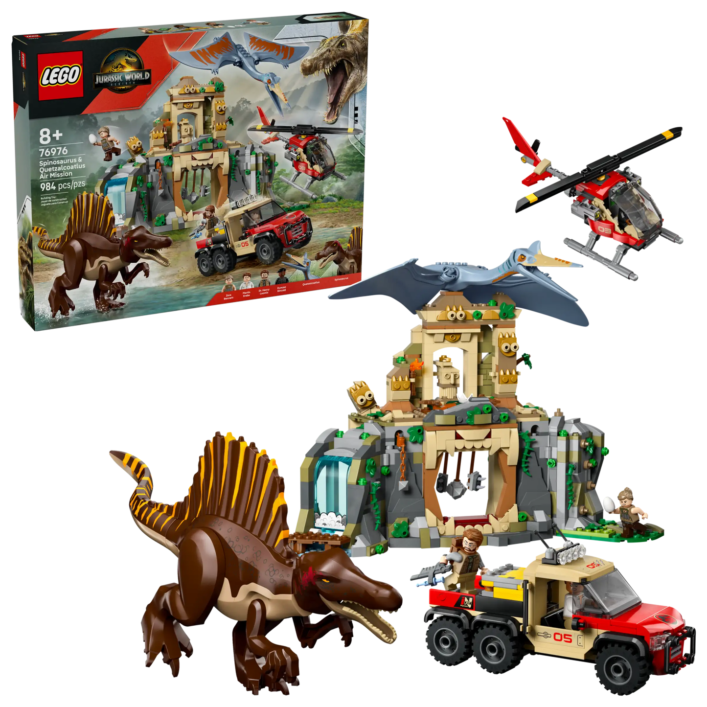 LEGO Jurassic World 76976 Spinosaurus & Quetzalcoatlus Air Mission