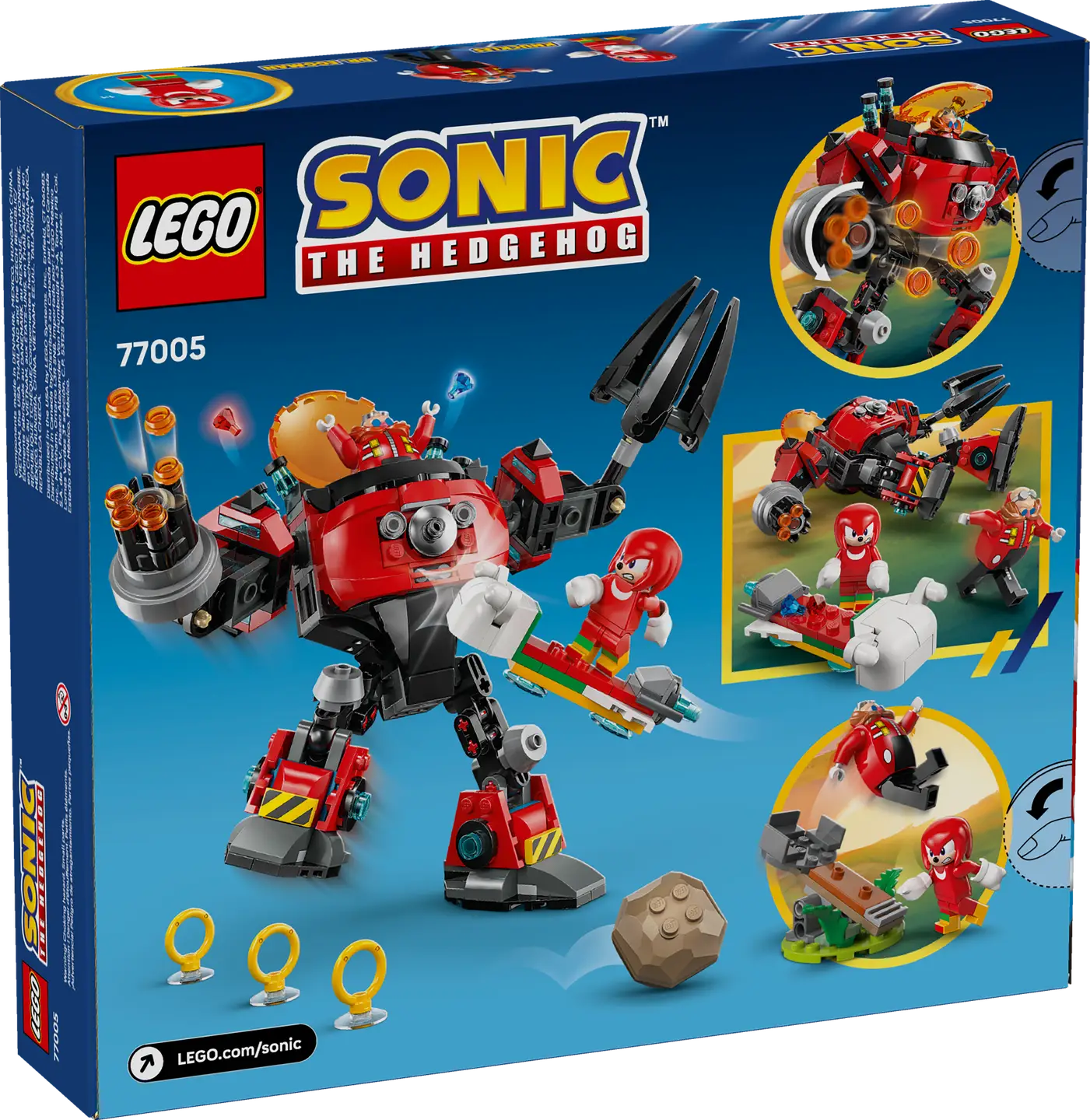 LEGO Sonic The Hedgehog 77005 Knuckles vs. Dr. Eggman Egg Crusher Mech