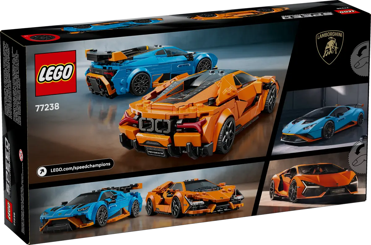 LEGO Speed Champions 77238 Lamborghini Revuelto & Lamborghini Huracán STO