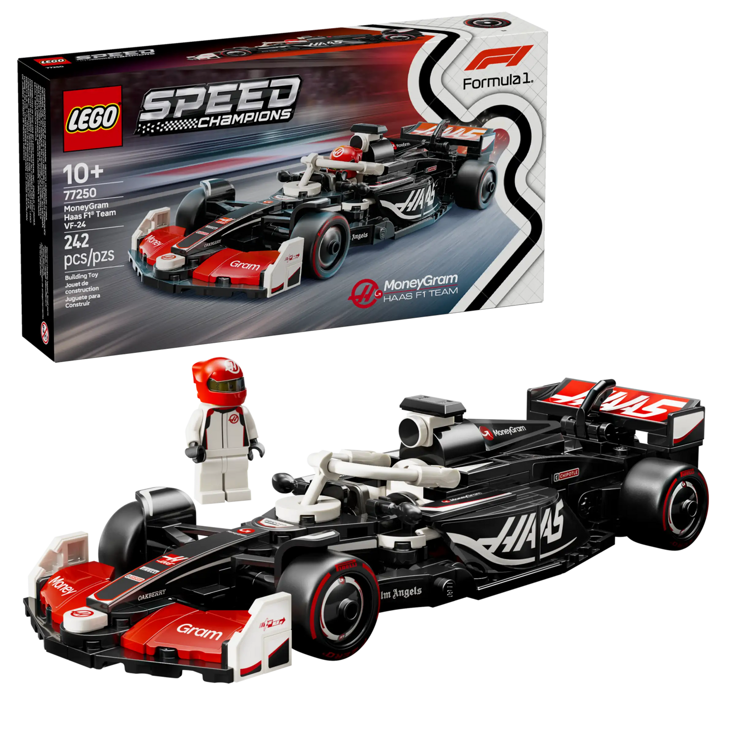 LEGO Speed Champions 77250 MoneyGram Haas F1 Team VF-24 Race Car