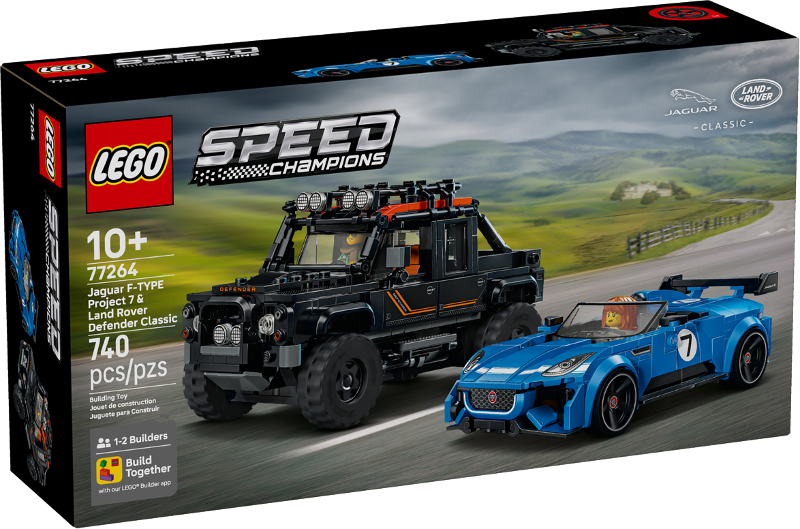 LEGO Speed Champions 77264 Jaguar F-TYPE Project 7 & Land Rover Defender Classic