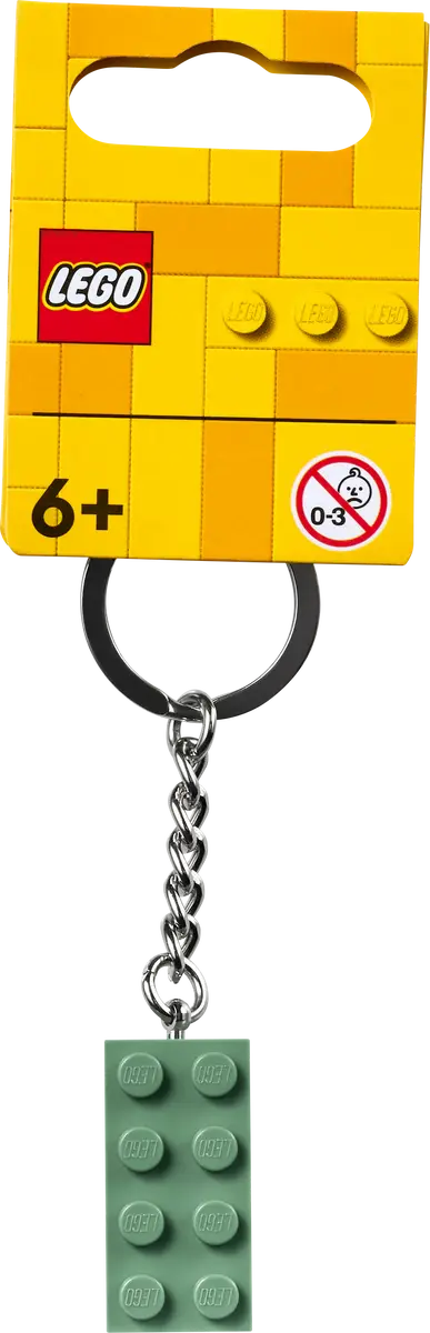 LEGO 854159 2x4 Sand Green Keychain