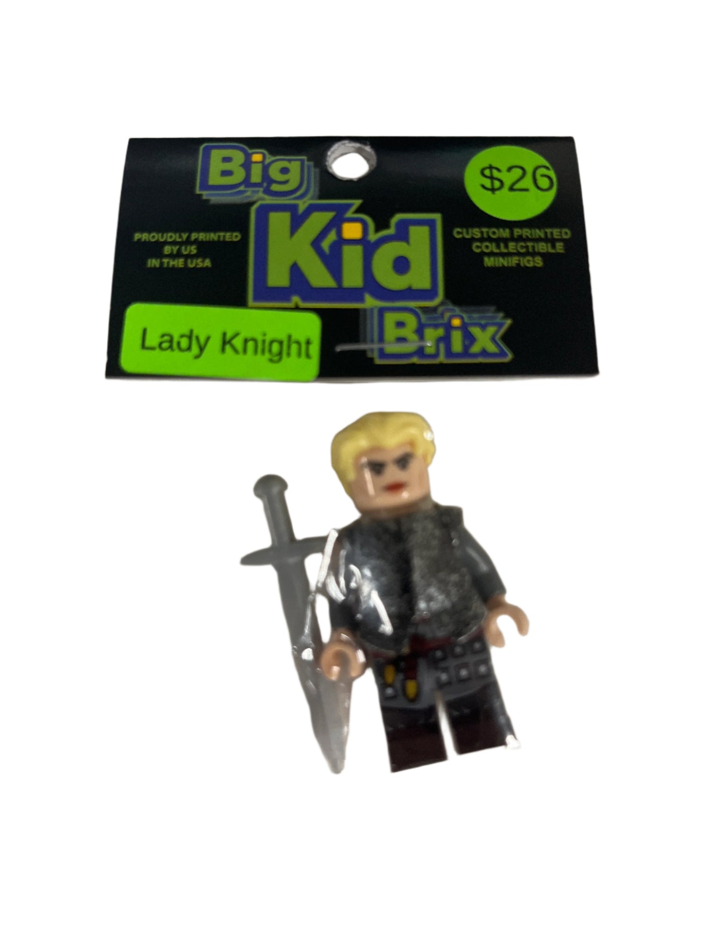 Lady Knight - BigKidBrix Custom Printed Minifig