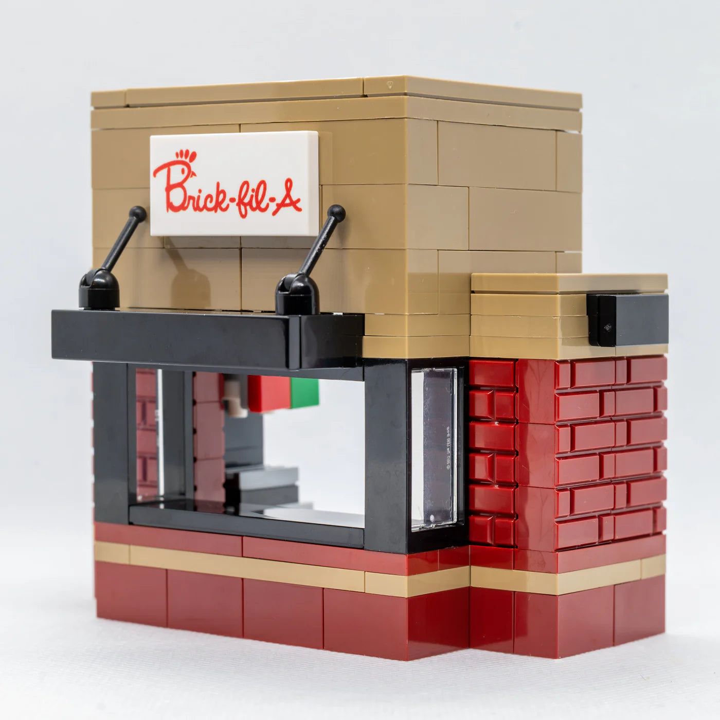 Brick-Fil-A Stand with Employee Minifig - B3 Customs Set
